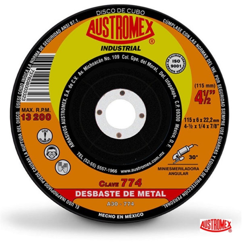 Austromex 774 Disco de desbaste 4-1/2"