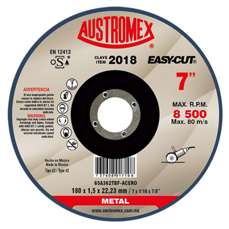 Austromex 2018 Disco para corte de metal