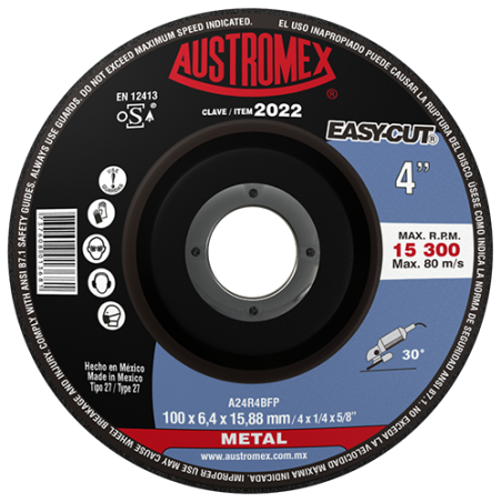 Austromex 2022 Disco con centro deprimido para desbaste de metal